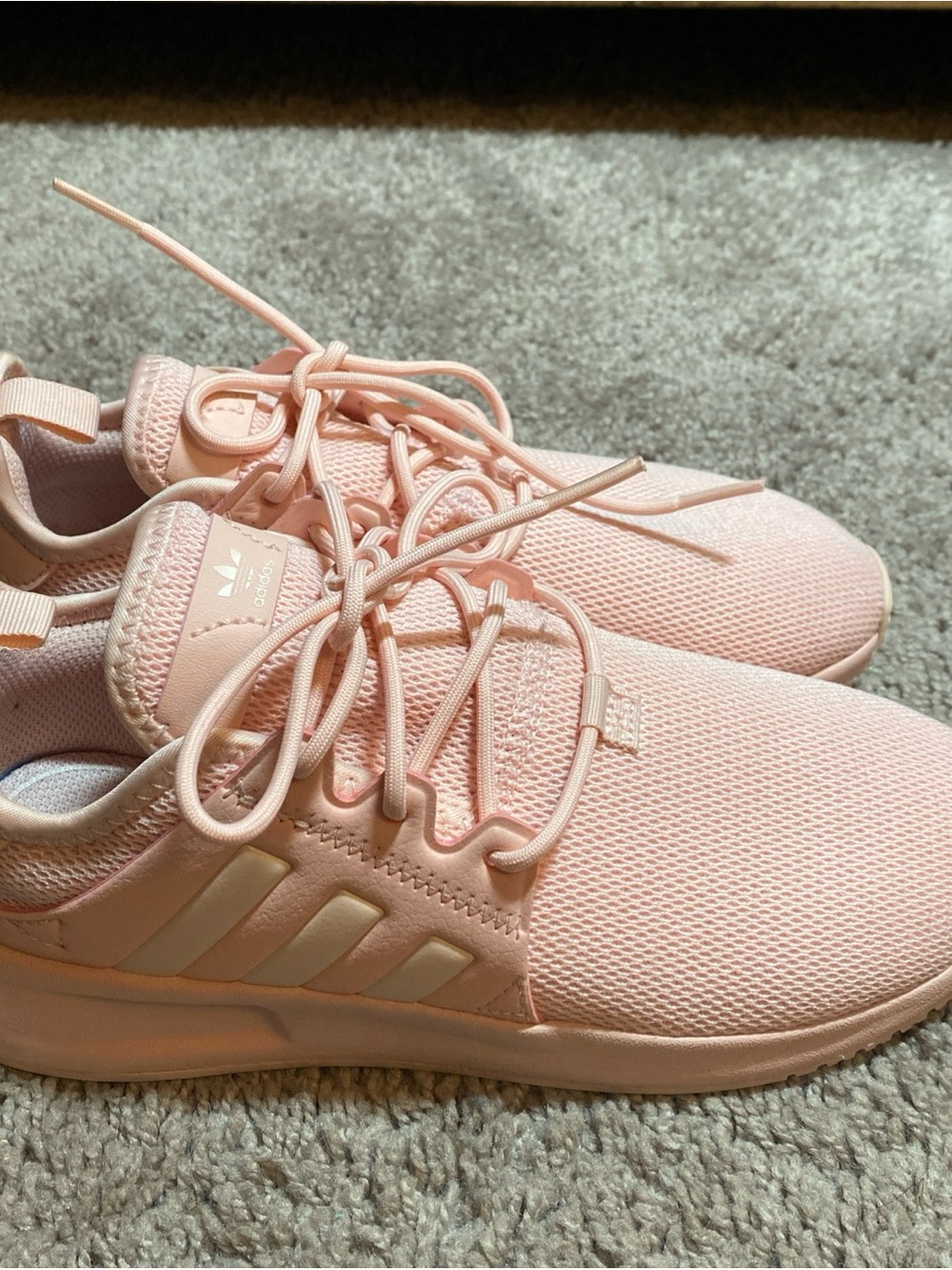 Adidas XPLR Women’s Pale Pink Mesh Lace-Up Sneakers size 3